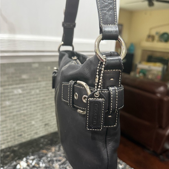 COACH SoHo Black Leather Shoulder Bag - Picture 7 of 8
